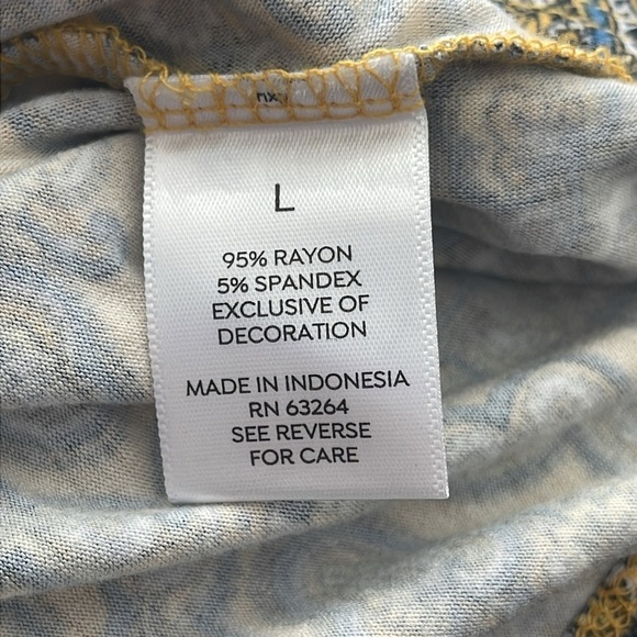 Westport Yellow Paisley Short Sleeve Shirt Size L - Picture 4 of 6